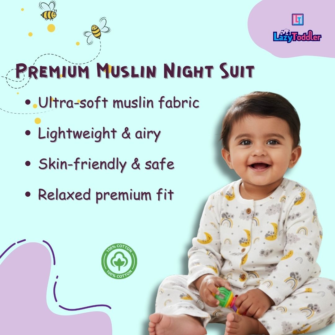 Muslin Premium Co-ord Set Full Shirt and Pant Designer Suit (Moon)