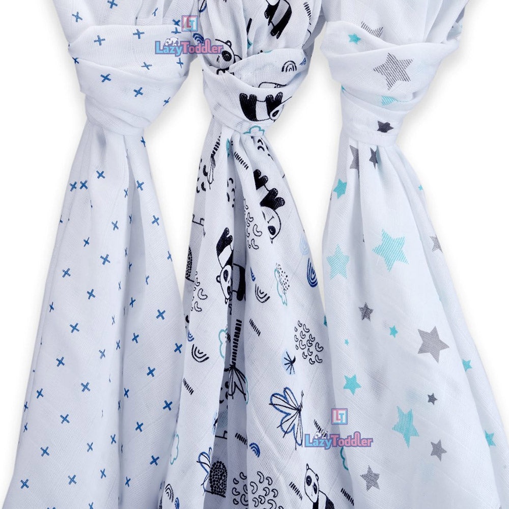 Cotton comfort for infants Baby sleep essentials Twin-pack muslin cloths Luxe swaddle blanket pair lazytoddler.com