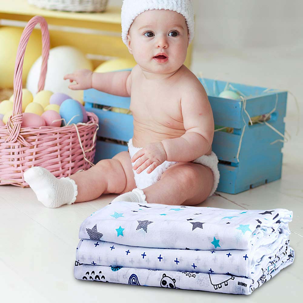 Cotton comfort for infants Baby sleep essentials Twin-pack muslin cloths Luxe swaddle blanket pair lazytoddler.com