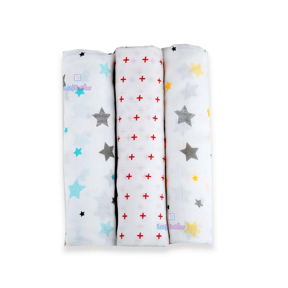 Baby Swaddle Blankets Muslin Swaddle Set Soft and Breathable Swaddles Newborn Essentials Gender-Neutral Swaddle Wrap