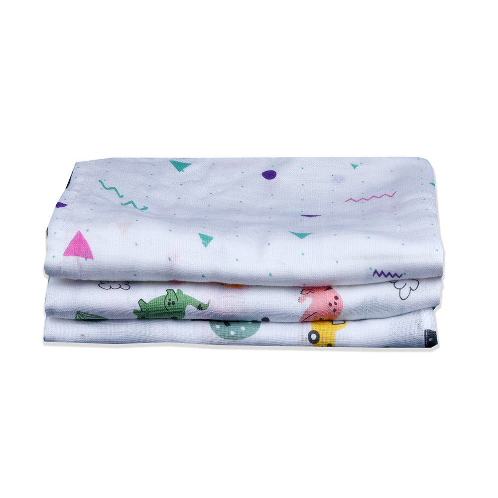 Super soft baby blankets 100% cotton swaddles Cozy infant wraps Gentle baby swaddle cloths triple pack muslin swaddle wraping clothes lazytoddler.com