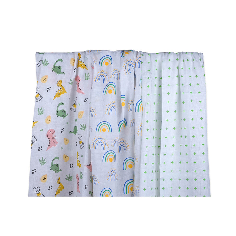 Super soft baby blankets 100% cotton swaddles Cozy infant wraps Gentle baby swaddle cloths triple pack muslin swaddle wraping clothes lazytoddler.com
