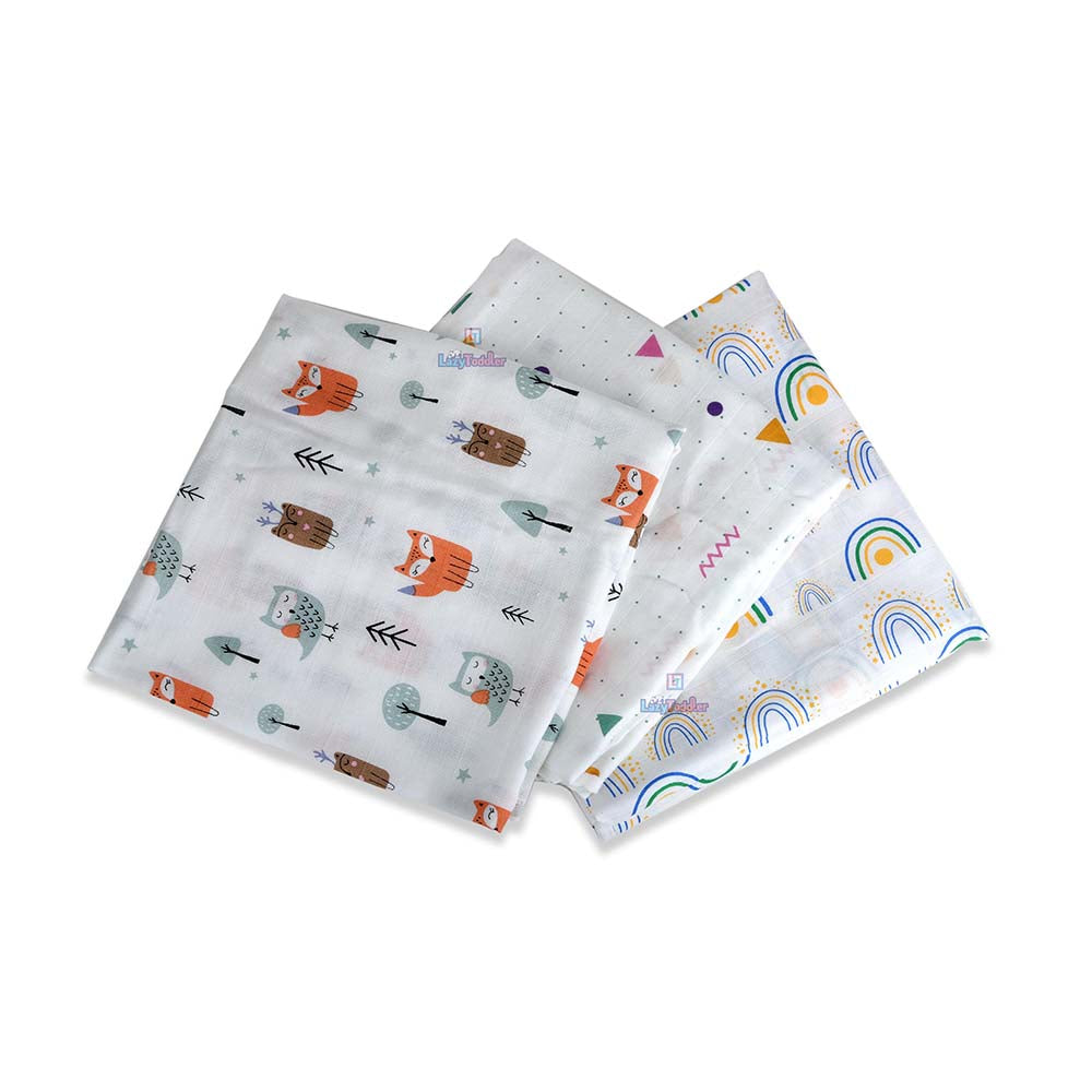 Baby Swaddle Blankets Muslin Swaddle Set Soft and Breathable Swaddles Newborn Essentials Gender-Neutral Swaddle Wrap