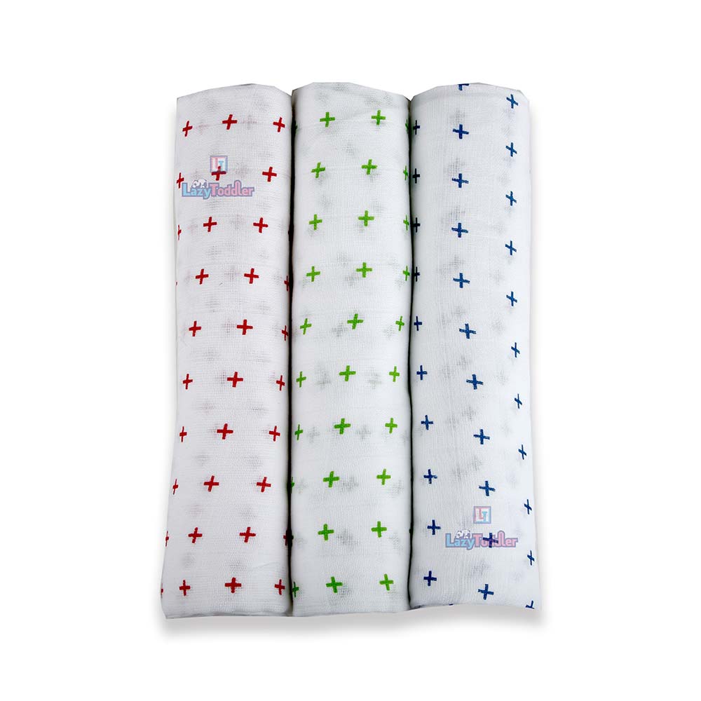 Cotton comfort for infants Baby sleep essentials Twin-pack muslin cloths Luxe swaddle blanket pair lazytoddler.com
