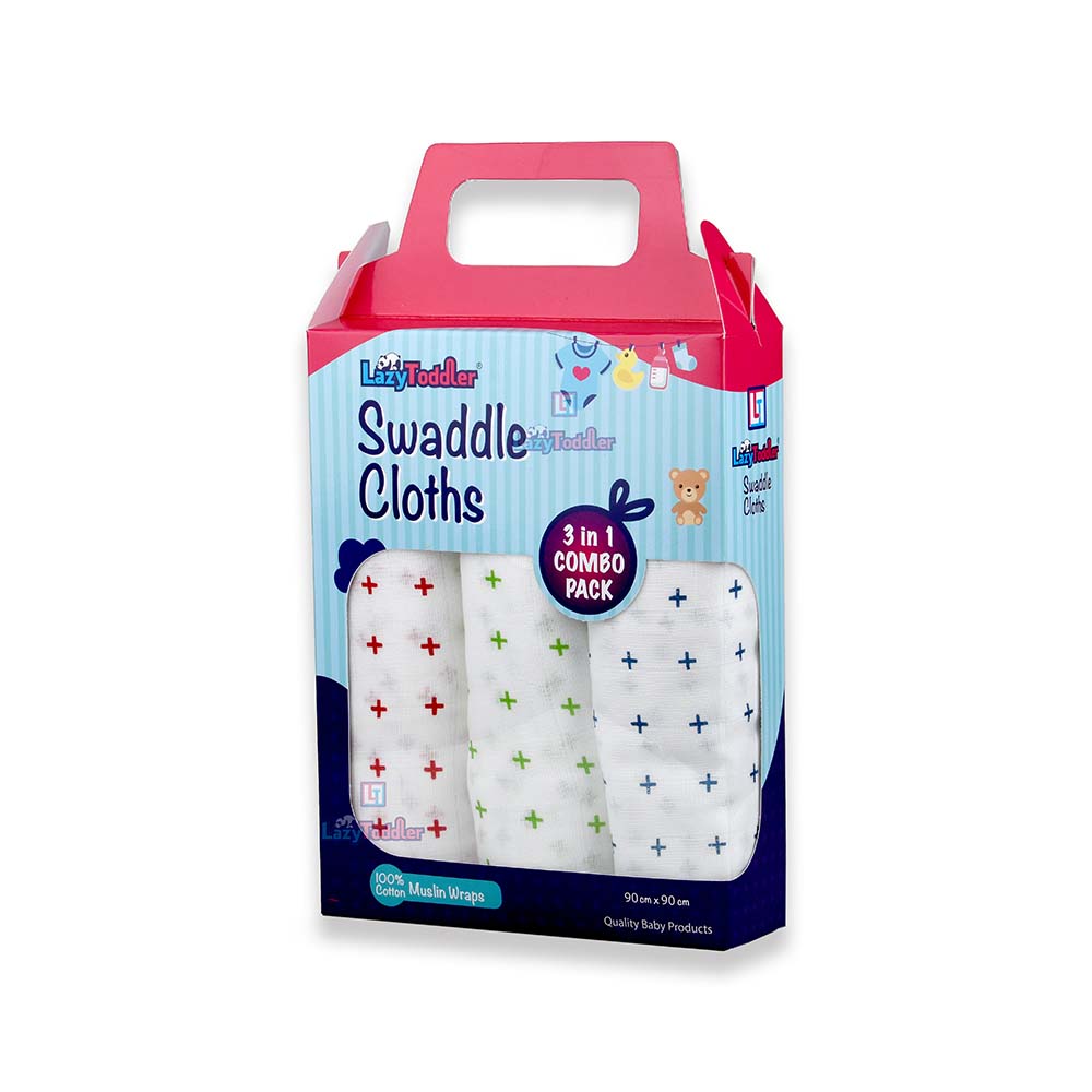 Muslin Swaddle Set of 3 - Multi Plus