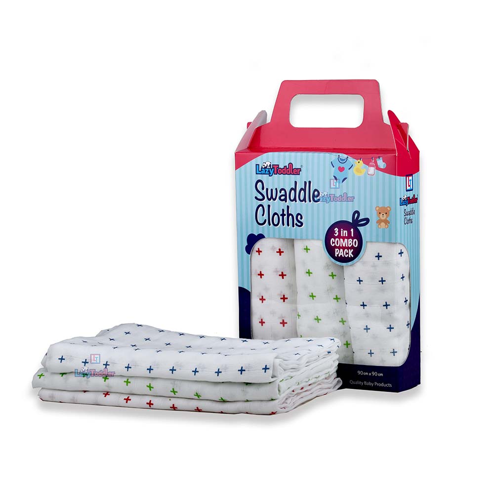 Muslin Swaddle Set of 3 - Multi Plus
