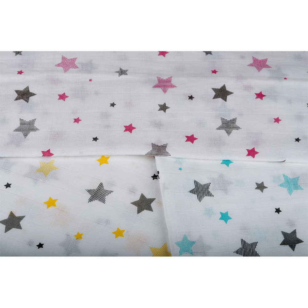 Muslin Swaddle Set of 3 - Multi Star