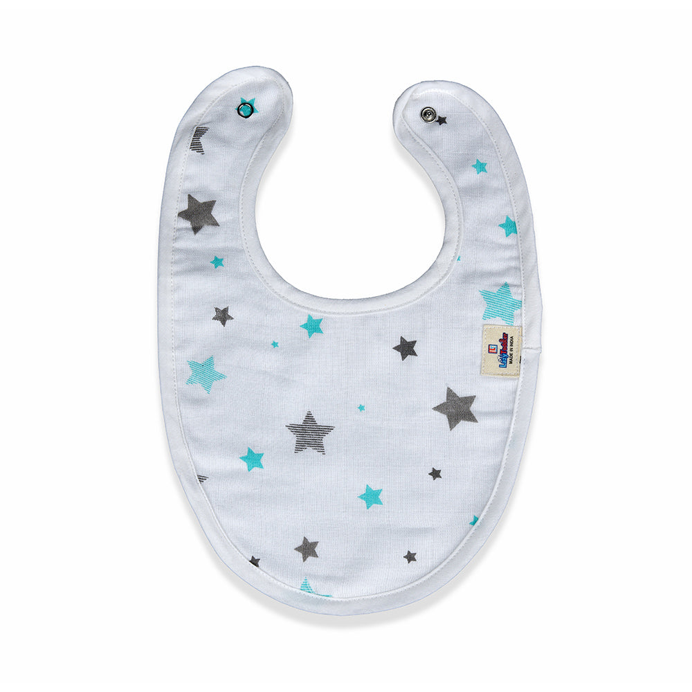 Cotton Muslin Bibs Pack Of 3 - Car -BlueStar - Dino