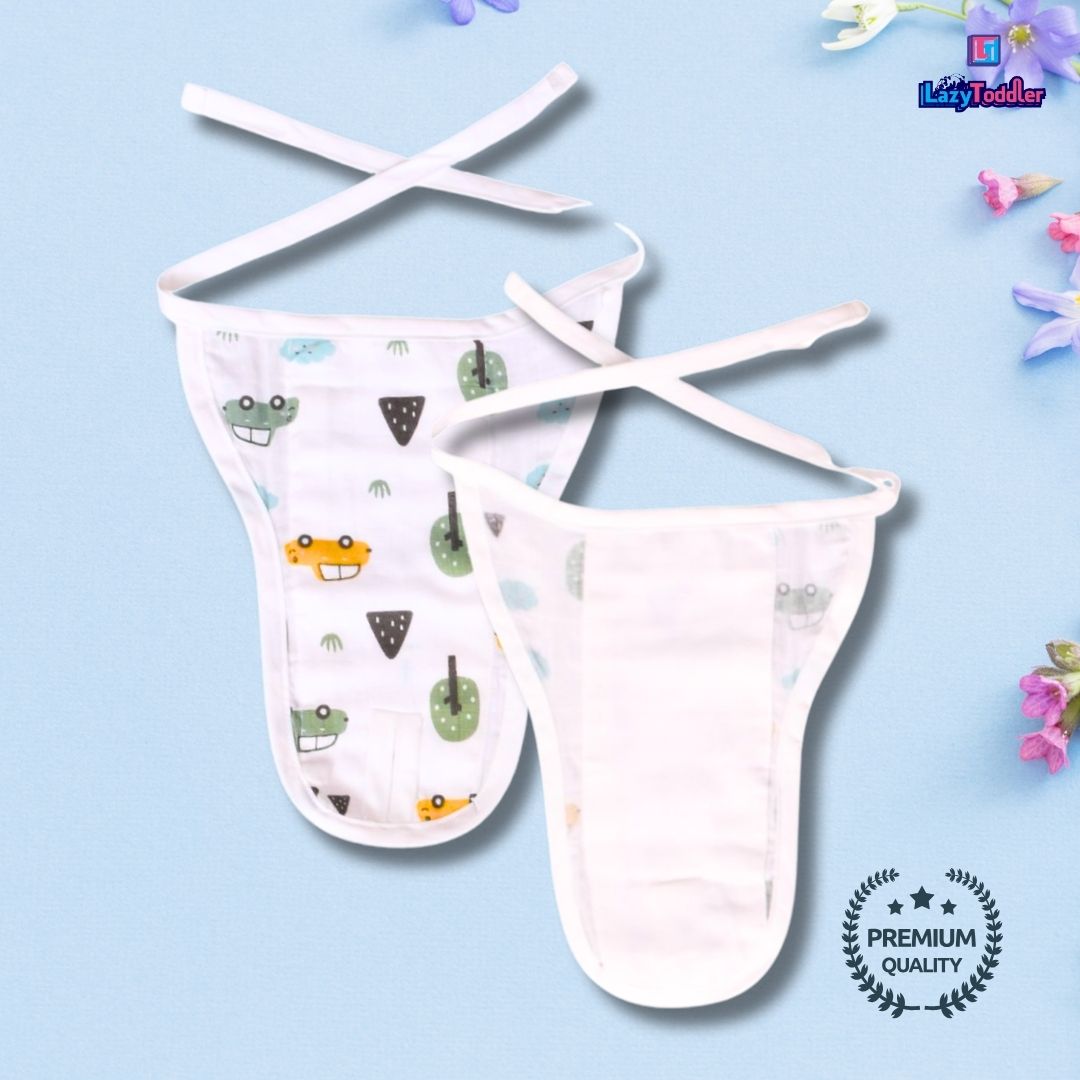 Lazytoddler Muslin Padding Nappy (Alphabet) – Pack of 5