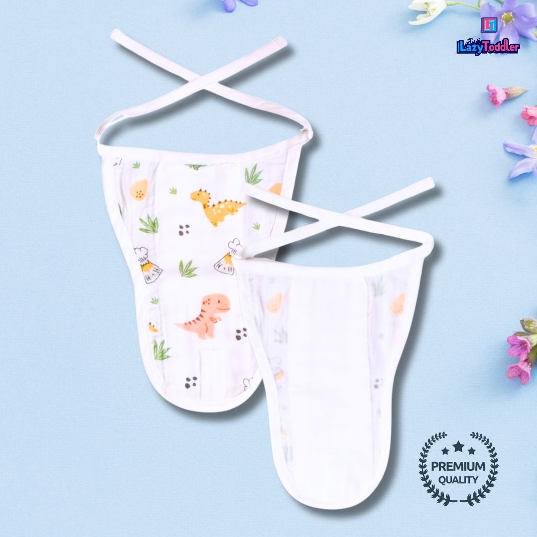 Lazytoddler Muslin Padding Nappy (Alphabet) – Pack of 5