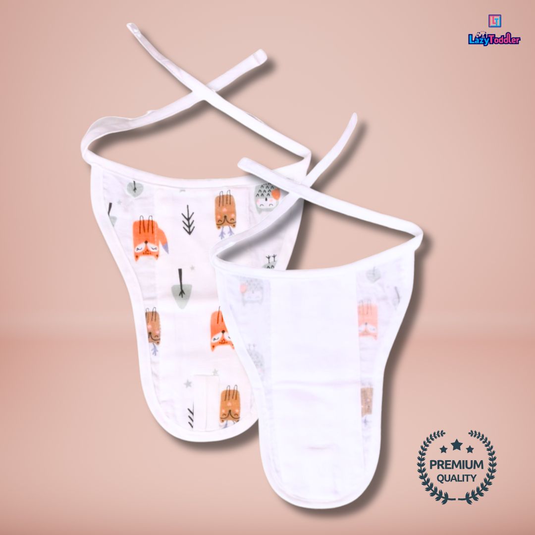 Lazytoddler Muslin Padding Nappy , Pack of 10