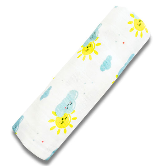 Lazytoddler Muslin Swaddle 100x115 cm Printed Design – Sun