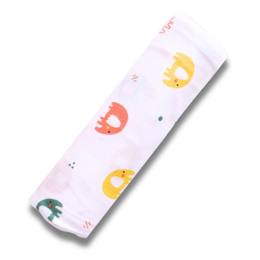 Lazytoddler Muslin Swaddle 100x115 cm Printed Design – Elephant