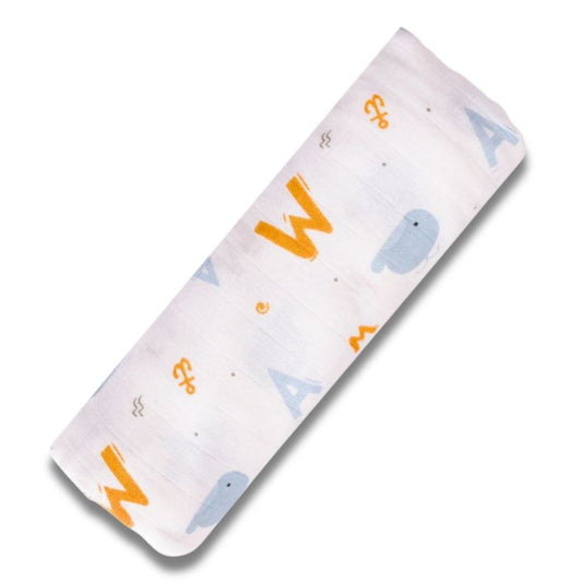 Lazytoddler Muslin Swaddle 100x115 cm Printed Design – Alphabet