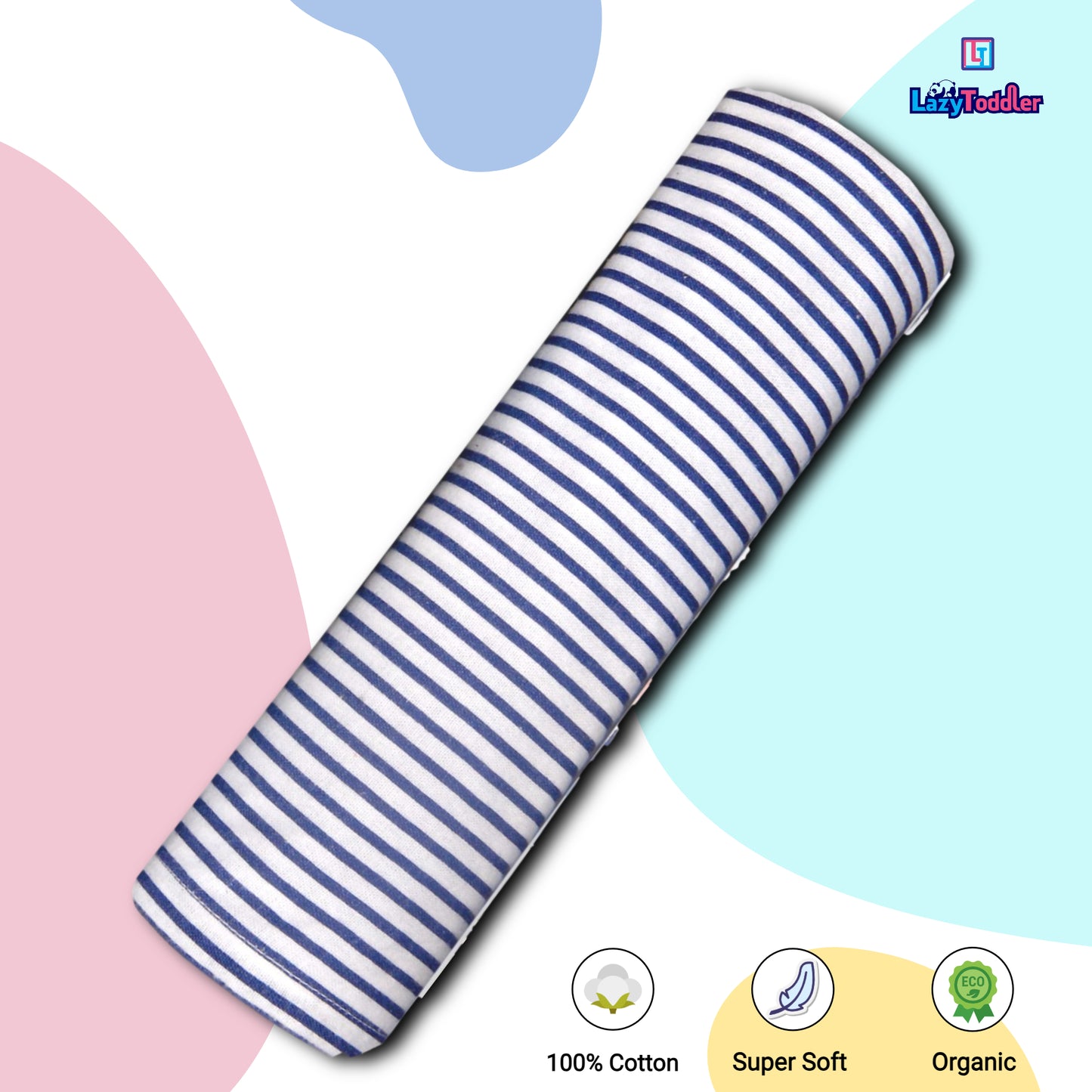 Serene Stripes - Blue Lines Flannel Swaddle Blanket