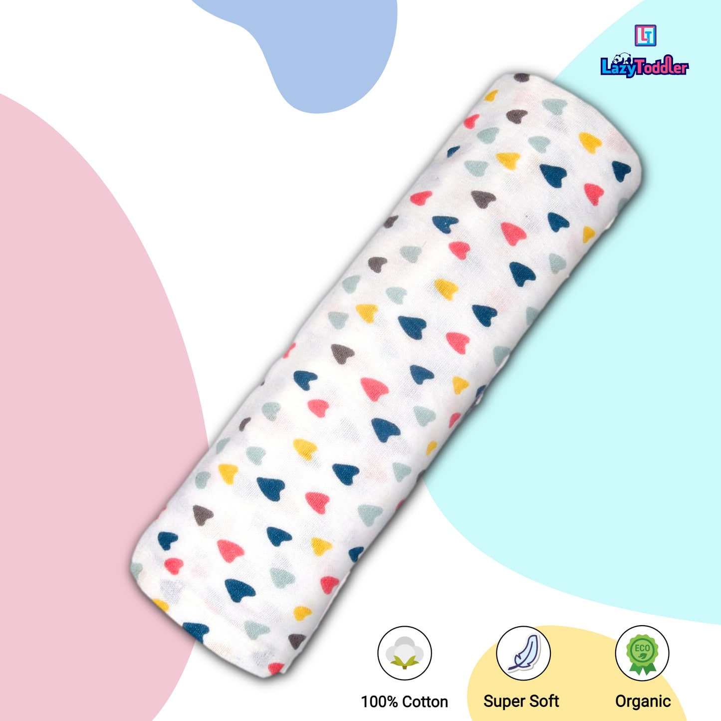 Cozy Hearts - Premium Flannel Swaddle Blanket