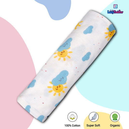 Sunny Skies - Sun and Cloud Flannel Swaddle Blanket