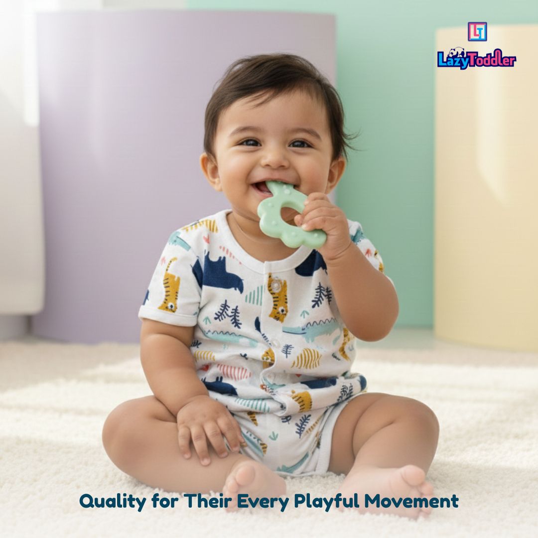 LazyToddler Pure Flannel Cotton Half Shirt & Shorts Set Comfy Toddler Summer Co-ord Outfit