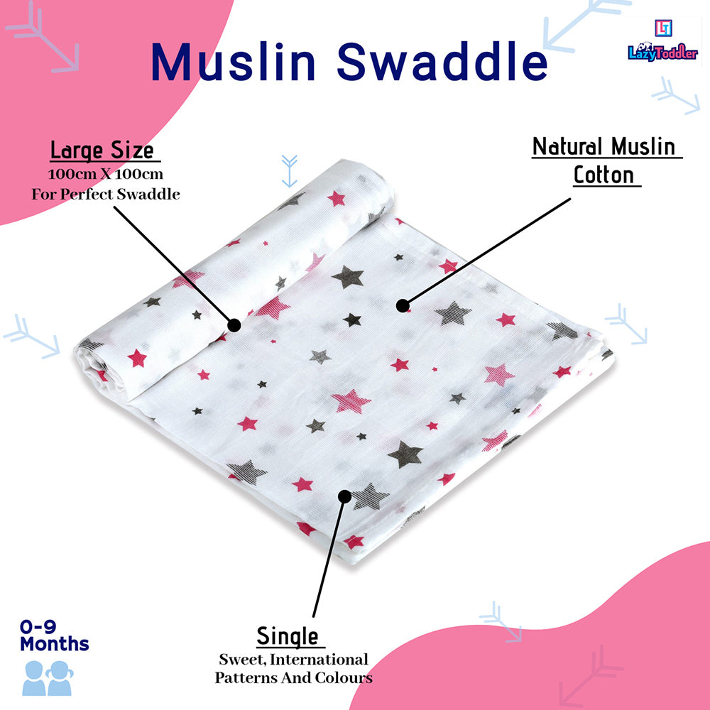 Baby Gift Set for New Parents – Set of 8 – Pink Star
