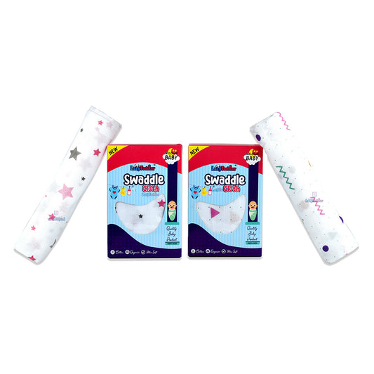 100% cotton swaddles Cozy infant wraps Gentle baby swaddle cloths Dual pack muslin blankets lazytoddler.com