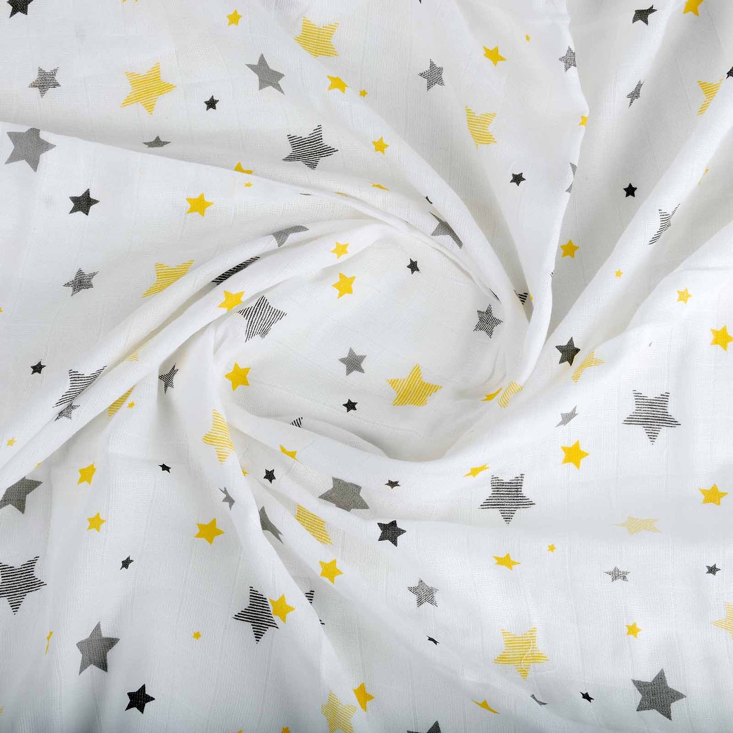 Muslin Essential Swaddle Wrap Single – Yellow Star