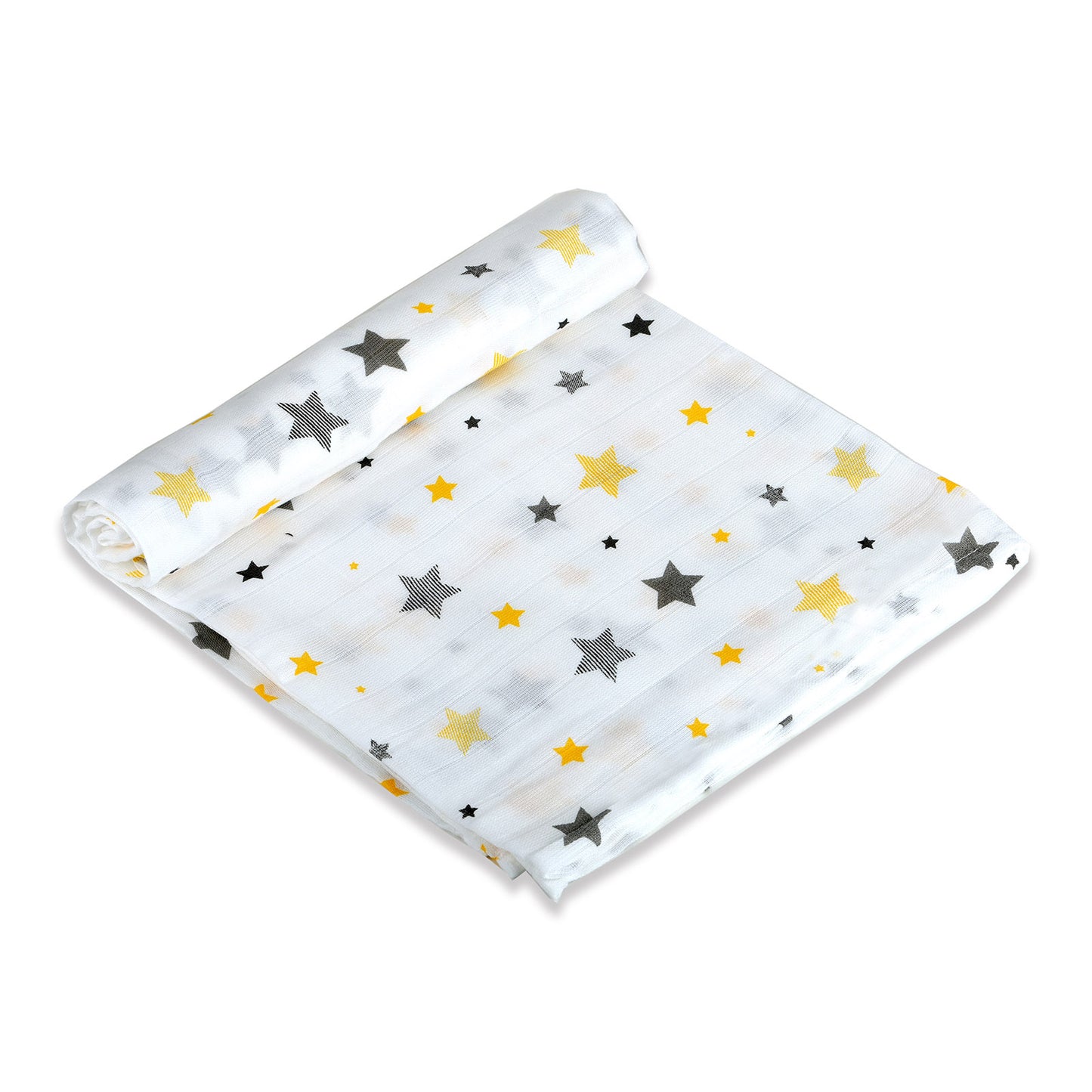 Muslin Essential Swaddle Wrap Single – Yellow Star