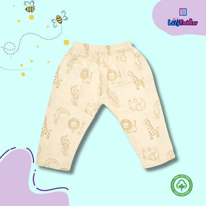 Muslin Premium Co-ord Set Full Shirt and Pant Designer Suit (Animal)