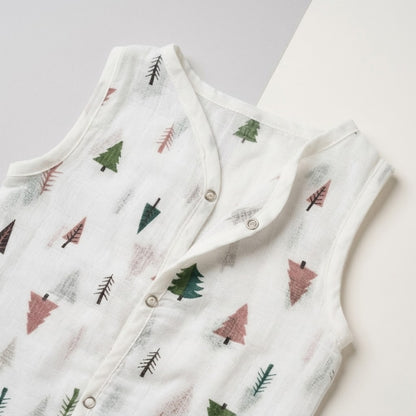 Premium Muslin Printed Push-Button Jhabla Pack of 8 - Mix Print