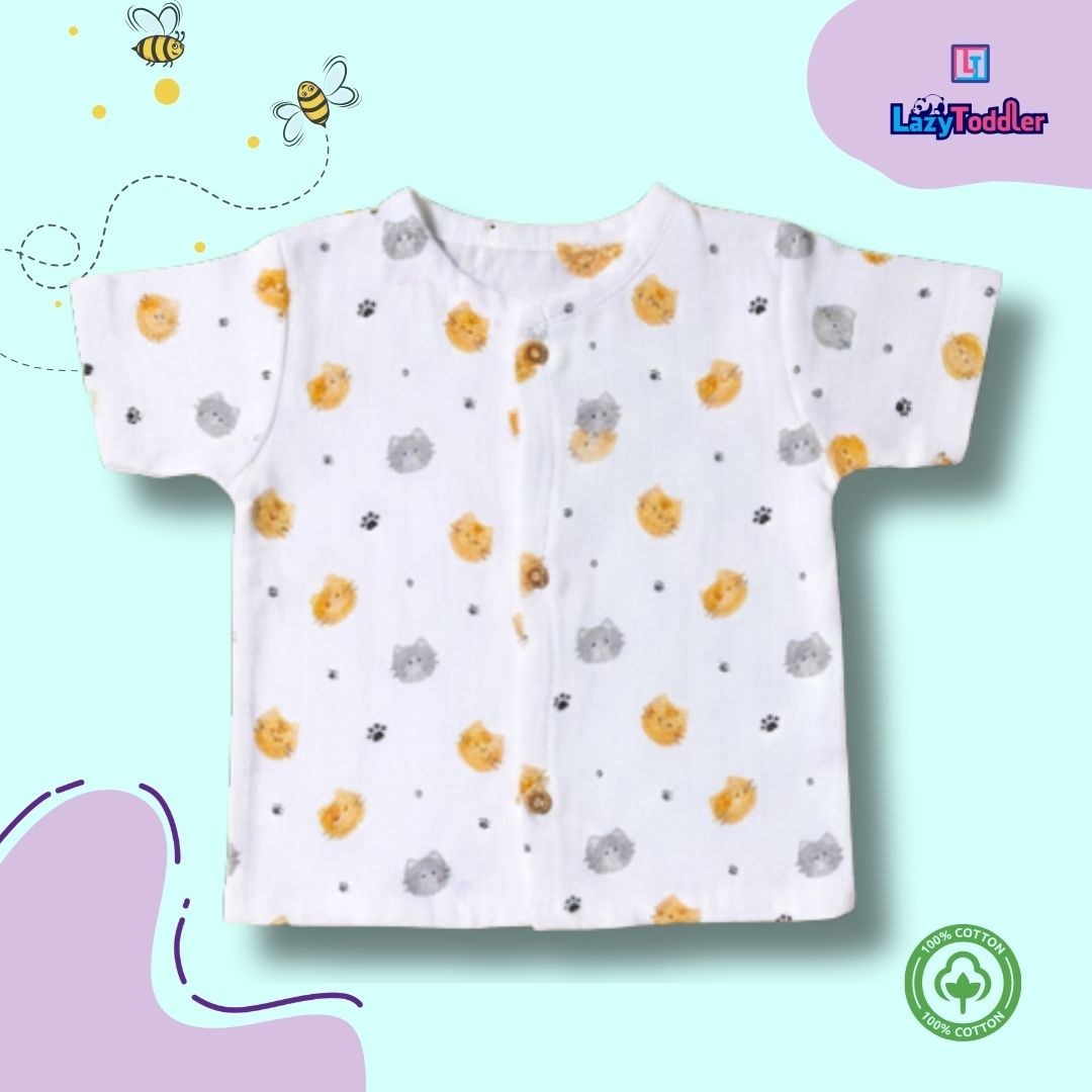 Muslin Premium Co-ord Set Short Sleeve Shirt and Short Designer Suit (Cat)