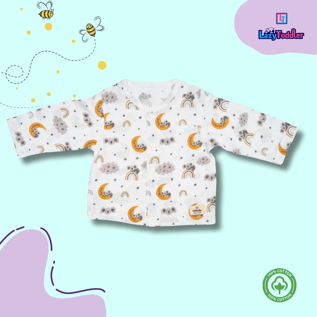 Muslin Premium Co-ord Set Full Shirt and Pant Designer Suit (Moon)