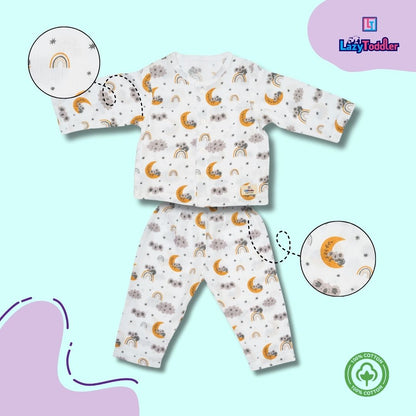 Muslin Premium Co-ord Set Full Shirt and Pant Designer Suit (Moon)