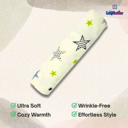 Premium Organic Muslin Cotton Swaddle Single New Star Desgine