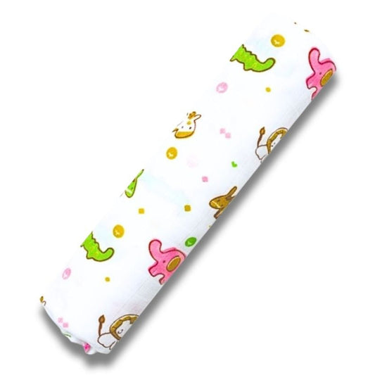 Premium Organic Muslin Cotton Swaddle Single Animal Desgine