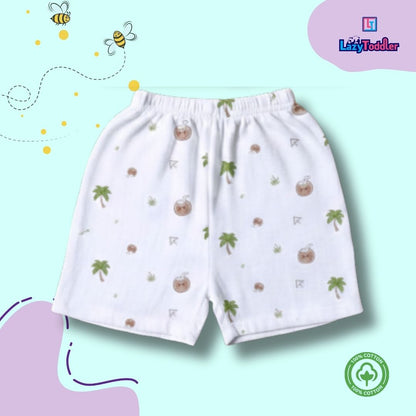 Muslin Premium Co-ord Set Short Sleeve Shirt and Short Designer Suit (Coconut)