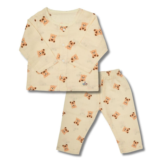 Muslin Premium Co-ord Set Full Shirt and Pant Designer Suit (Bear)