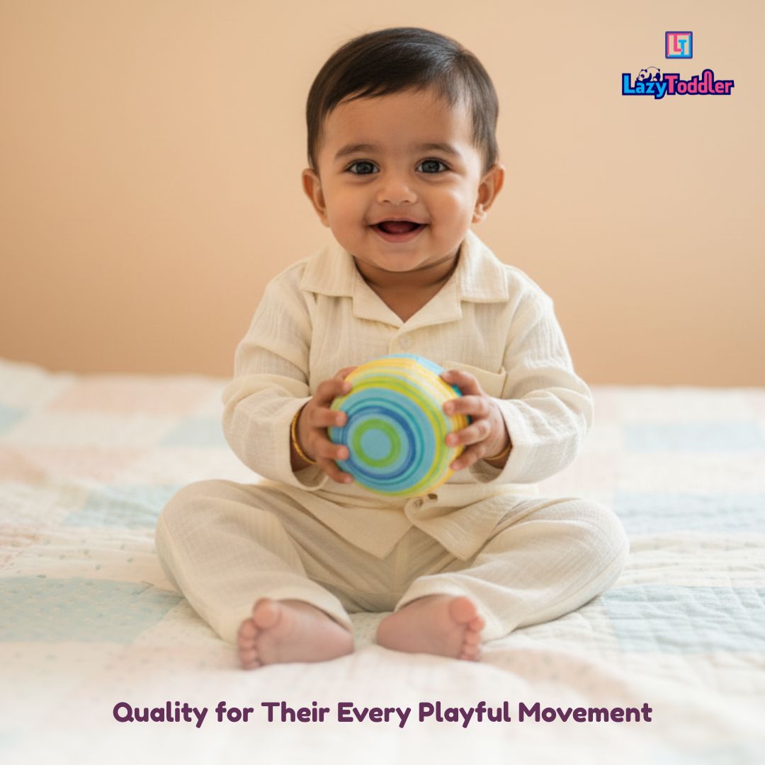 Crinkled Muslin Full Night Suit Premium Open Collar