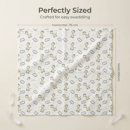 LazyToddler Premium Muslin Baby Swaddle Set of 3 | Multi-Print Design Blankets