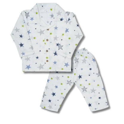 Premium Muslin Western Collar Co-ord Set (Star)  Full Shirt & Pant