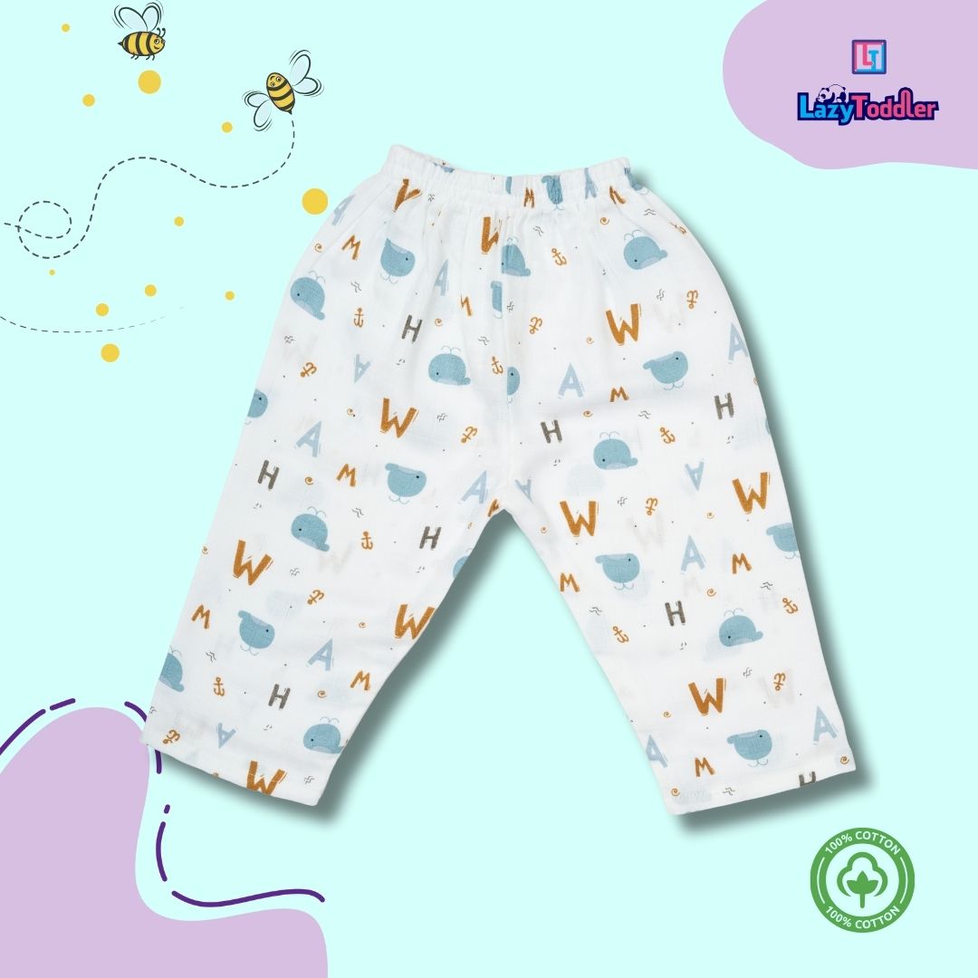 Premium Muslin Chinese Collar Co-ord Set Full Shirt & Pant (Alphabet)