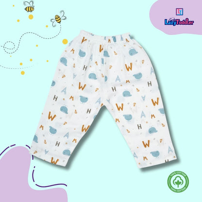 Premium Muslin Chinese Collar Co-ord Set Full Shirt & Pant (Alphabet)