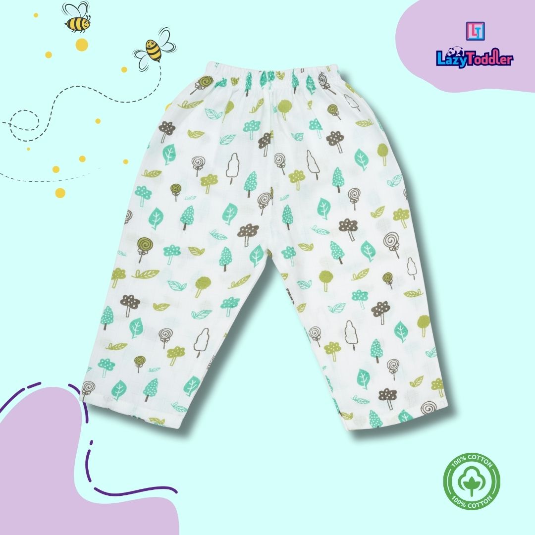 Premium Muslin Chinese Collar Co-ord Set Full Shirt & Pant (Tree)