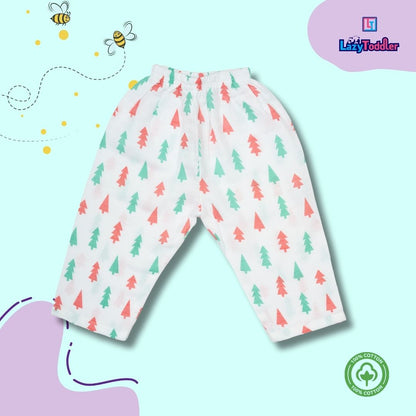 Premium Muslin Chinese Collar Co-ord Set Full Shirt & Pant (X-Mas Tree)