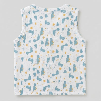Premium Muslin Printed Push-Button Jhabla Pack of 2 - Mix Print