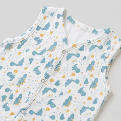 Premium Muslin Printed Push-Button Jhabla Pack of 2 - Mix Print