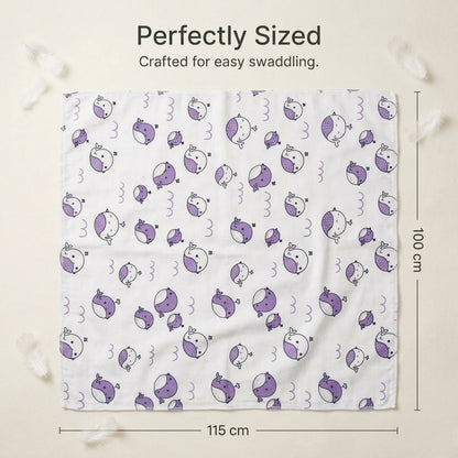 LazyToddler Premium Muslin Baby Swaddle Set of 3 | Multi-Print Design Blankets