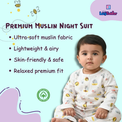 Muslin Premium Co-ord Set Full Shirt and Pant Designer Suit (Car Ball)