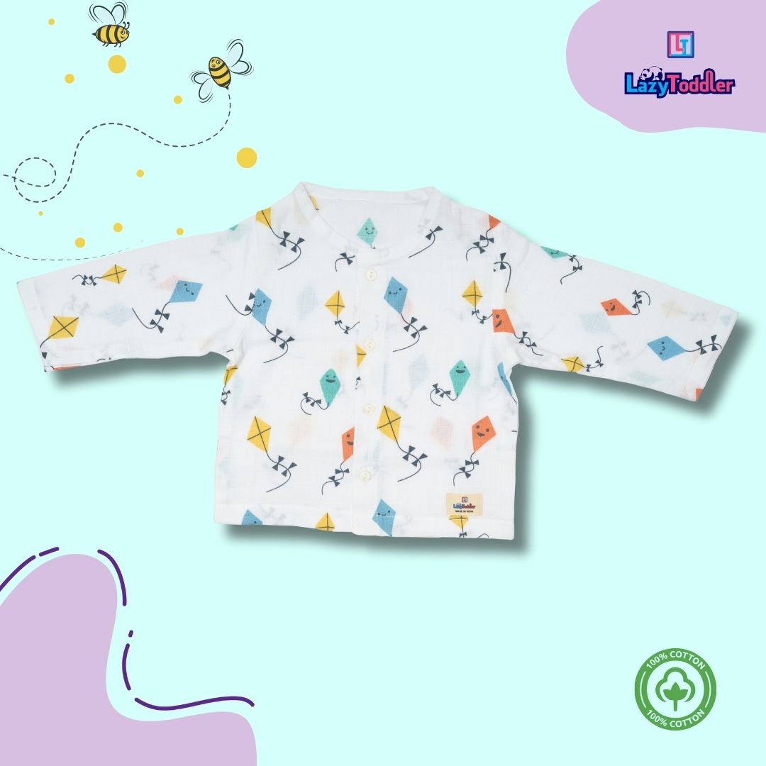 Muslin Premium Co-ord Set Full Shirt and Pant Designer Suit (Kite)