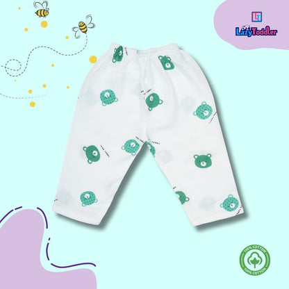 Premium Muslin Chinese Collar Co-ord Set Full Shirt & Pant (Bear)