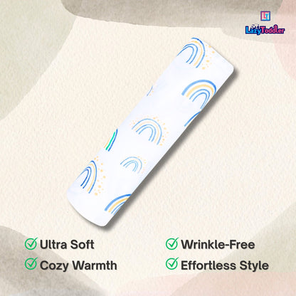 Premium Organic Muslin Cotton Swaddle Single Rainbow Desgine