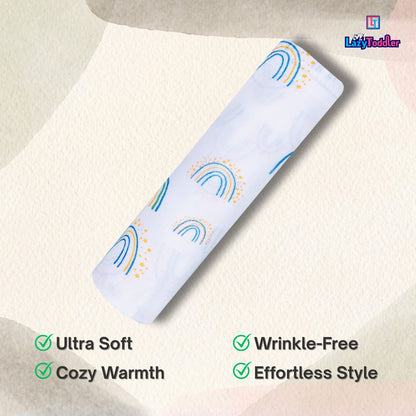 Premium Organic Muslin Cotton Swaddle Single Rainbow Desgine